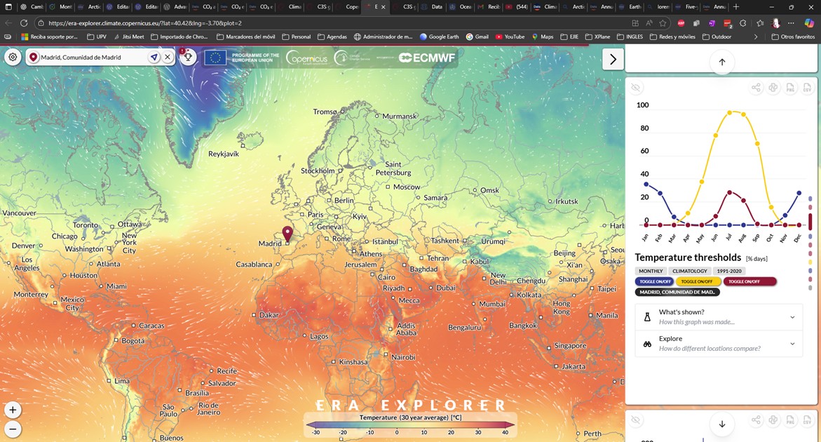 Botón visual: ERA Explorer de Copernicus
